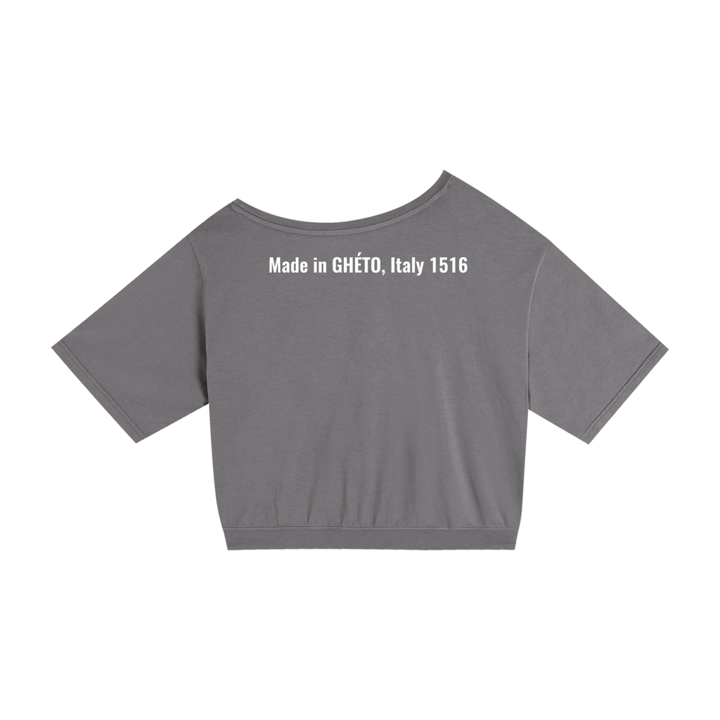 Asymmetric Shoulder Oversized Cotton T-Shirt