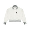 Striped Rib Collar Zip Jacket