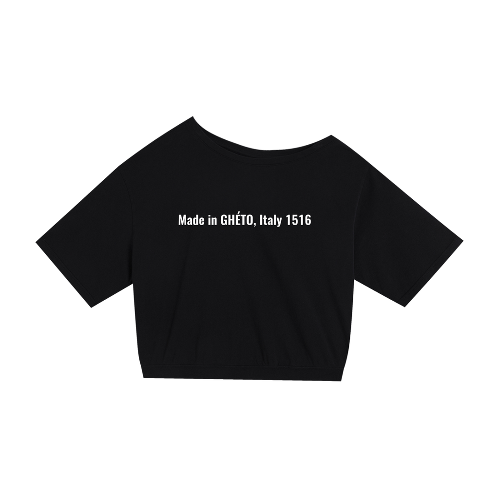 Asymmetric Shoulder Oversized Cotton T-Shirt
