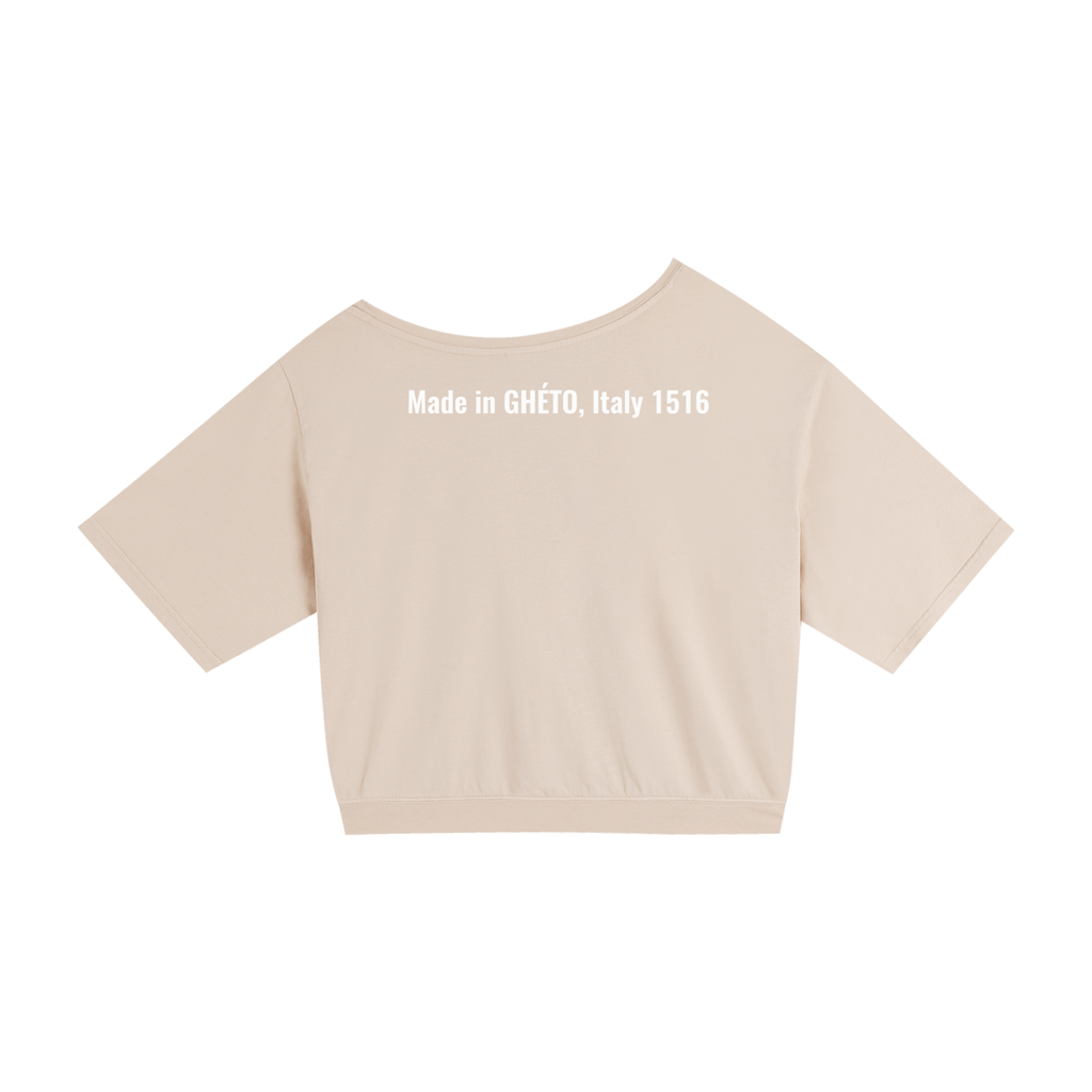 Asymmetric Shoulder Oversized Cotton T-Shirt