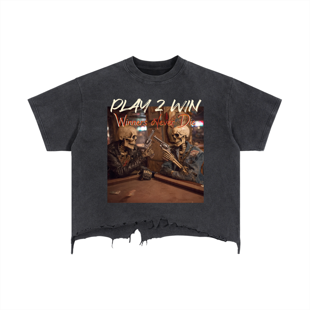 Vintage Wash Boxy Distressed Hem T-Shirt