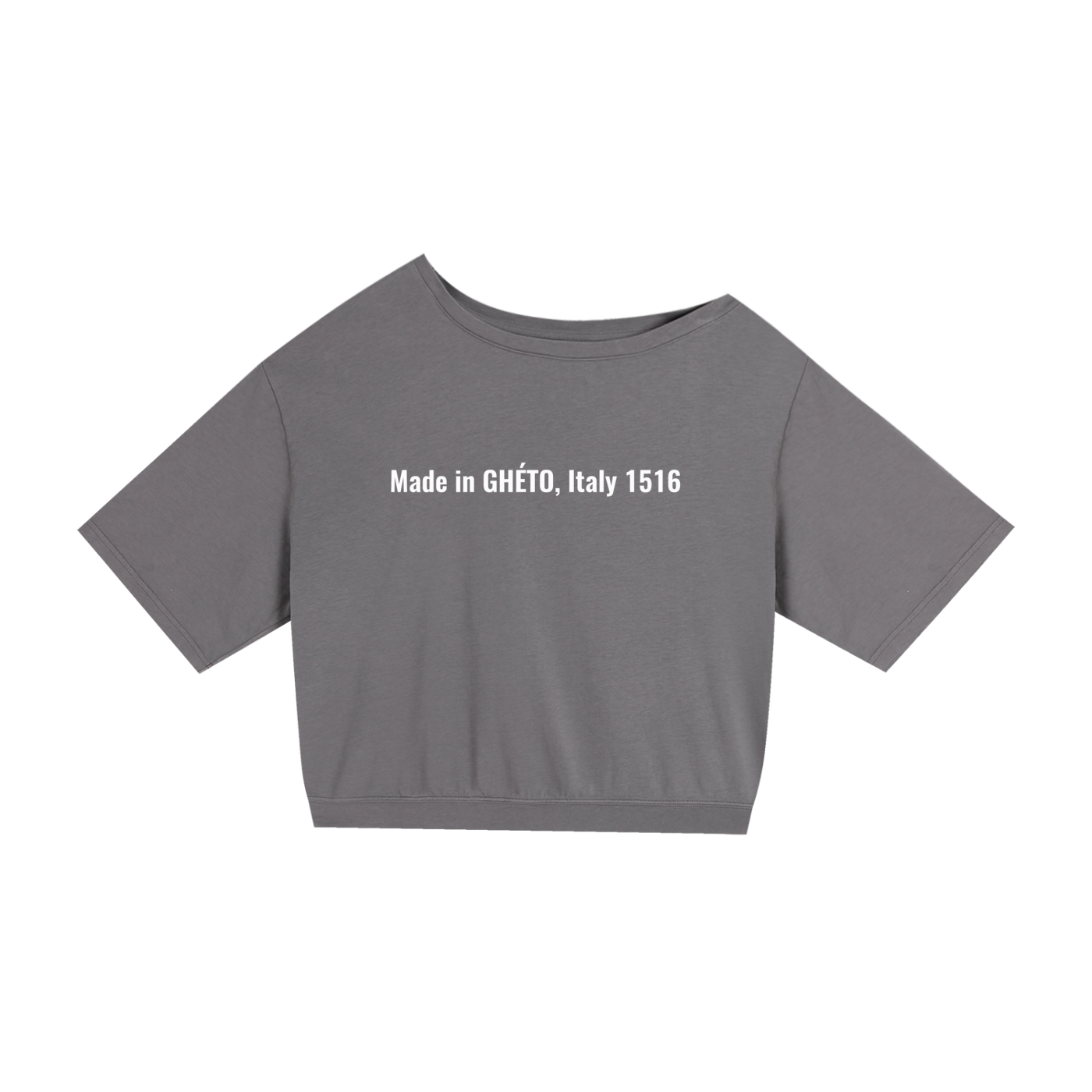 Asymmetric Shoulder Oversized Cotton T-Shirt